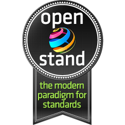 OpenStand 256px black site badge