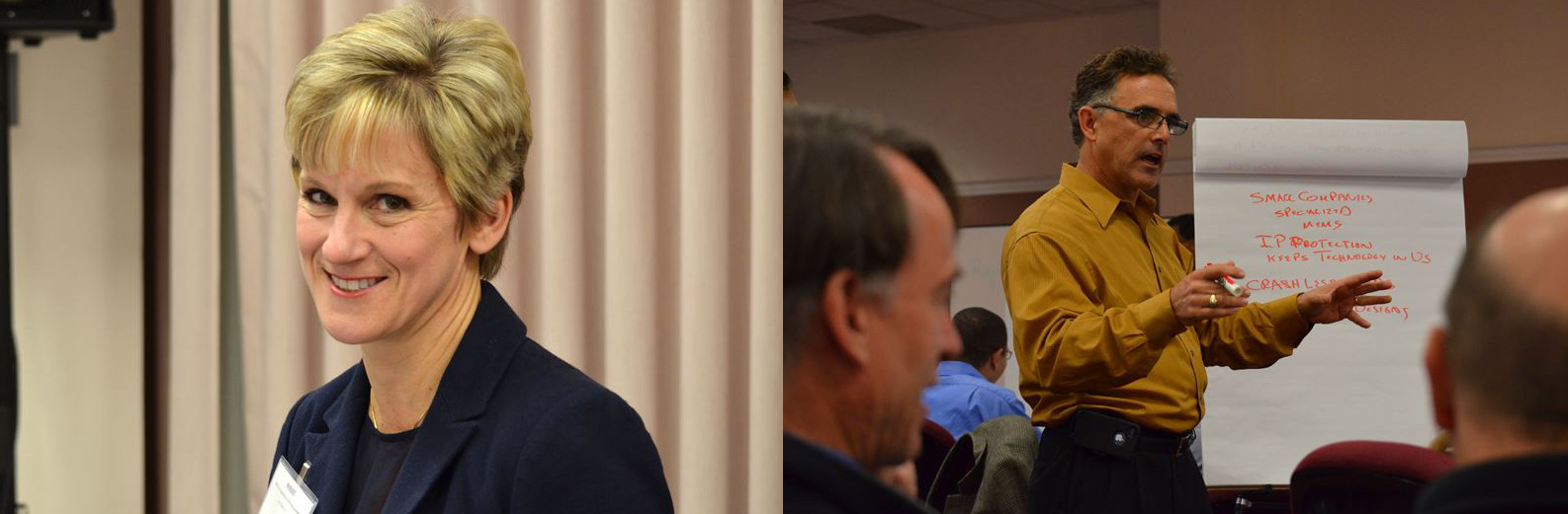 Karen McCabe, Senior Director at IEEE-SA (left) and participative roundtable (right)
